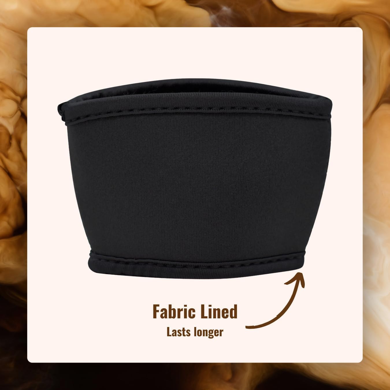 TahoeBay Hot Coffee Cup Sleeves for 12, 16, and 20 oz Cups, Black