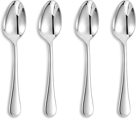 KEAWELL Premium Verona 4-Piece 6.5 inch Spoon Set ??18/10 Stainless Steel, Heavy-Duty Mirror-Finished Silverware for Daily Meals, Hosting and Special Occasions (4, Teaspoons)