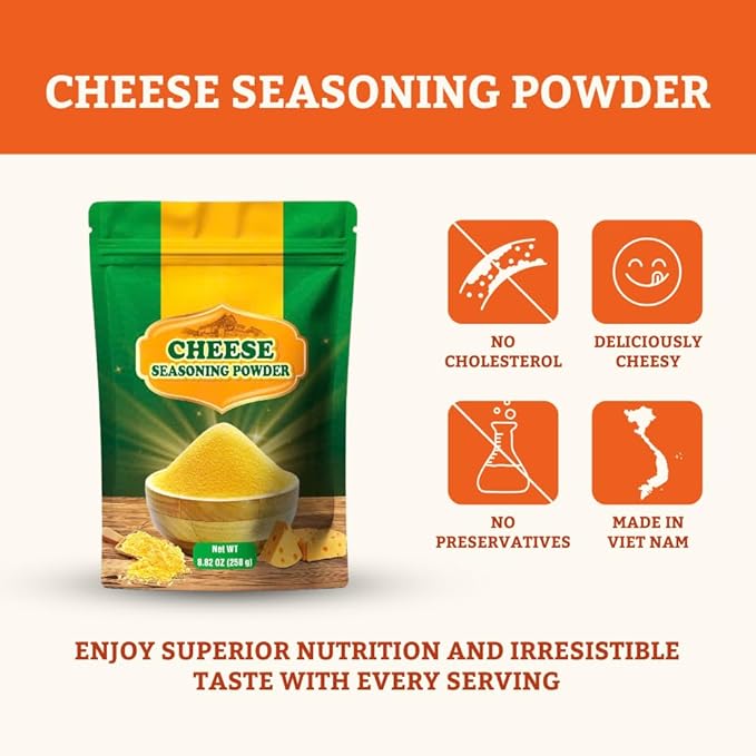 SOONICORN Cheese Popcorn Seasoning Powder, 8.8 Ounce ??Delicious Popcorn Cheese Powder for Perfectly Seasoned Popcorn! Elevate Your Snacks with Flavorful Popcorn Seasoning!