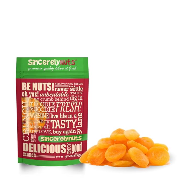 Sincerely Nuts - Dried Turkish Apricots | Three Lb. Bag | Healthy Pitted Apricot Fruit | Raw Vegan Snack | Dehydrated | Sweet Gourmet Snacking Food | Kosher and Gluten Free