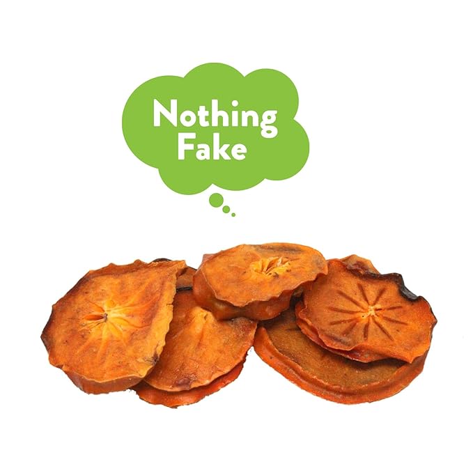 Fruit for Thought Dried Persimmons | Dried Fruit Snack Packs | At Home, Work, or On The Go | Unsweetened Hachiya Persimmon | 12 Ounce Bags Pack of 2