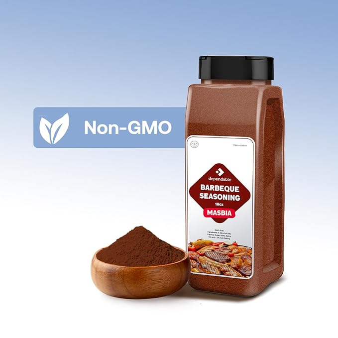 Dependable Food BBQ Spice Mix - 18 oz. Resealable Pouch - Non-GMO, Kosher – Perfect Blend for Grilling, Smoking, and Roasting