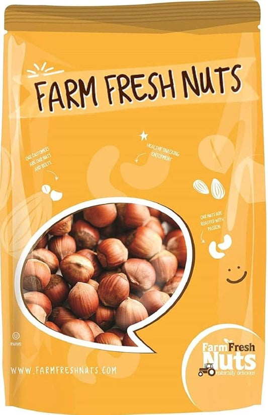 Raw In Shell Filberts/Hazelnuts (3 Lbs.) - Vegan & Keto Friendly - Super Crunchy & Delicious - Natural jumbo Oregon Filberts/Hazelnuts - Packed with Nutrients - Farm Fresh Nuts Brand