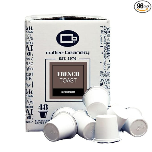 French Toast Coffee Pods by Coffee Beanery | 96ct Bulk Flavored Coffee Pods Medium Roast Coffee