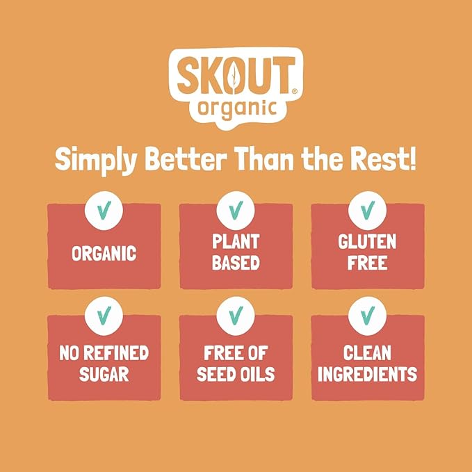 Skout Organic Kids Snack Bar Variety Pack (36 Pack) | Organic Kids Snack Bars | Plant-Based Nutrition | Vegan | Gluten, Dairy, & Soy Free