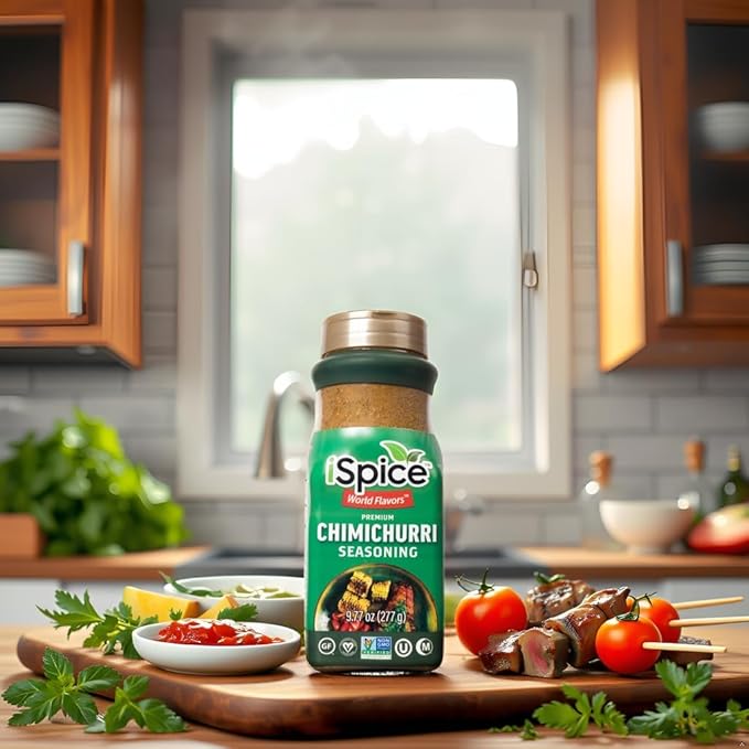 iSpice Blend | Chimichurri Seasoning | 9.77 oz | Mixed Spice & Seasoning | Bulk Size | Halal | Kosher (Chimichurri)