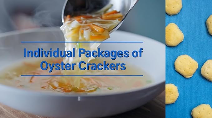 Oyster Crackers Individual Packages, Soup Crackers Oyster Crackers Bulk Pack of 25, Kosher Oyster Crackers