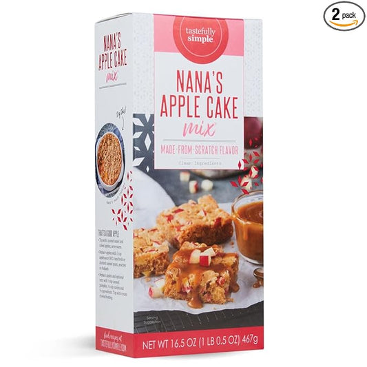 Tastefully Simple Nana's Apple Cake Mix, 16.5 Ounce (Pack of 2)