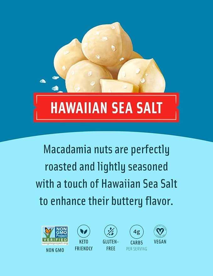 Mauna Loa Premium Roasted Macadamia Nuts, Island Classic Variety Pack,4 Ounce (Pack of 3)