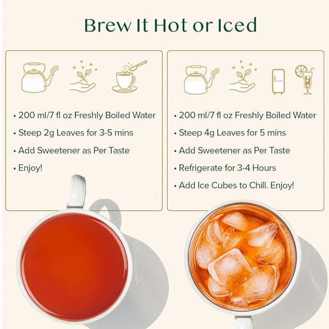 VAHDAM Vanilla Spiced Masala Chai | 3.53oz (50 Cups) Gluten Free Delicious Blend Of Vanilla & Masala Chai | Spiced Chai Tea Loose Leaf | Brew As Hot, Cold Or Iced Tea | Vacuum Sealed Pack