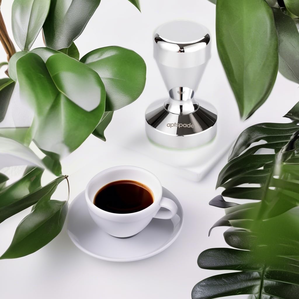 APTSPADE 51mm Espresso Tamper, Coffee Tamper with Flat Base, Solid Aluminum Alloy Coffee Press