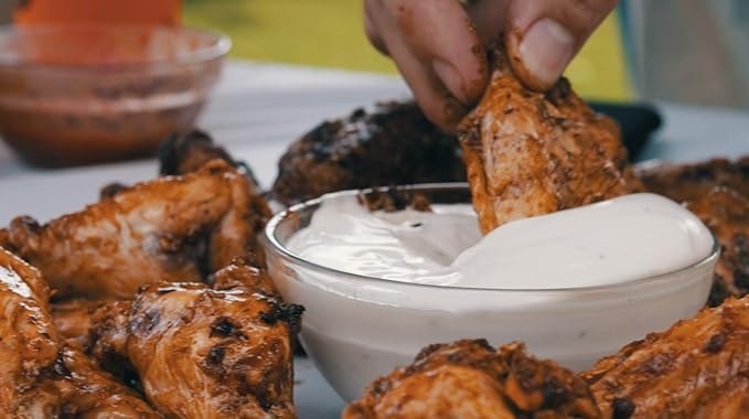 Kosmos Q Hot Buffalo Wing Dust, Spicy Chicken Wing Seasoning Powder for Wings, Popcorn, Fries & More, Bold Buffalo Flavor with Cayenne, Garlic, Blue Cheese, Dry Rub Dust for Grilling, 5 Oz Bag