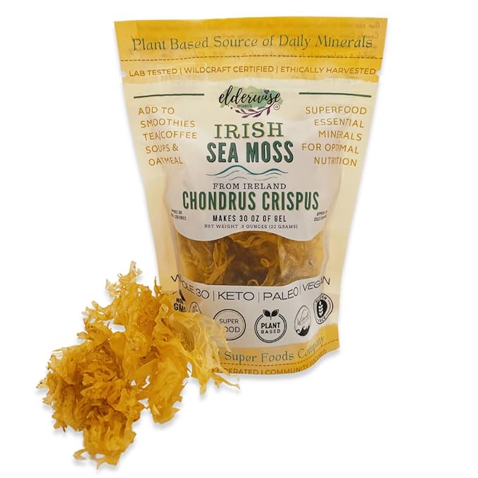 IRISH Sea Moss from Ireland | WILDCRAFTED | Chondrus Crispus | Raw Irish Moss | Golden