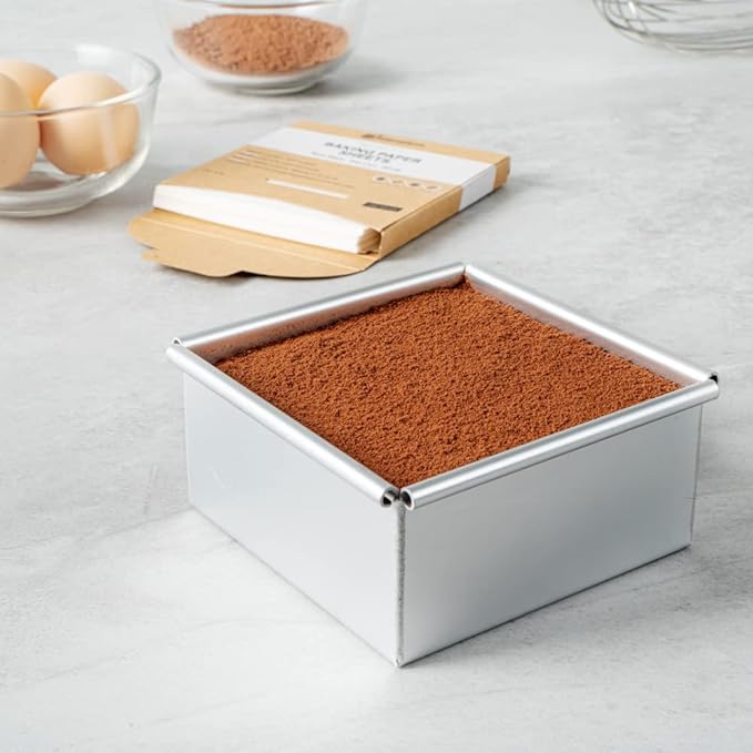 Restaurantware Pastry Tek 4 x 4 Inch Parchment Paper Sheets 1000 Greaseproof Baking Sheets For Oven - Pre-cut Double-Sided Silicone Coating White Paper Nonstick Baking Sheets Reusable