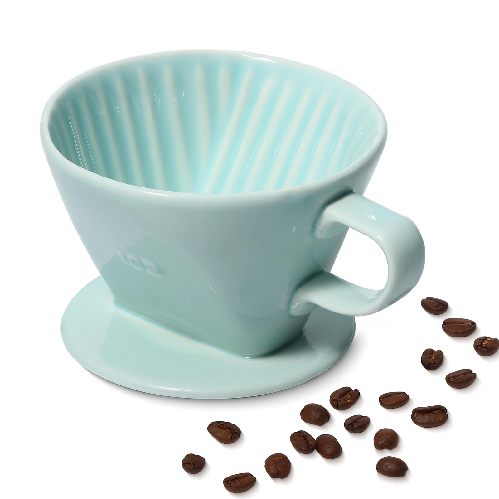 LHUKSGF Pour Over Ceramic, Coffee Dripper Ceramic Coffee Maker,Green