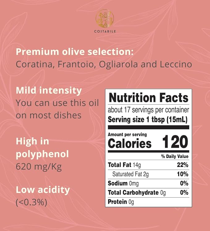 Blood Orange Olive Oil Organic - Ideal for Baking and Flavorful Dressings. Natural Blood Orange Infused Olive Oil Extra Virgin from Puglia, Italy