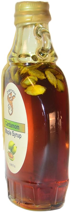Cardamom Maple Syrup - For Pancakes and Waffles ??Made With Pure Maple Syrup And Cardamom Pods - By Dragonwood (8 fl oz)