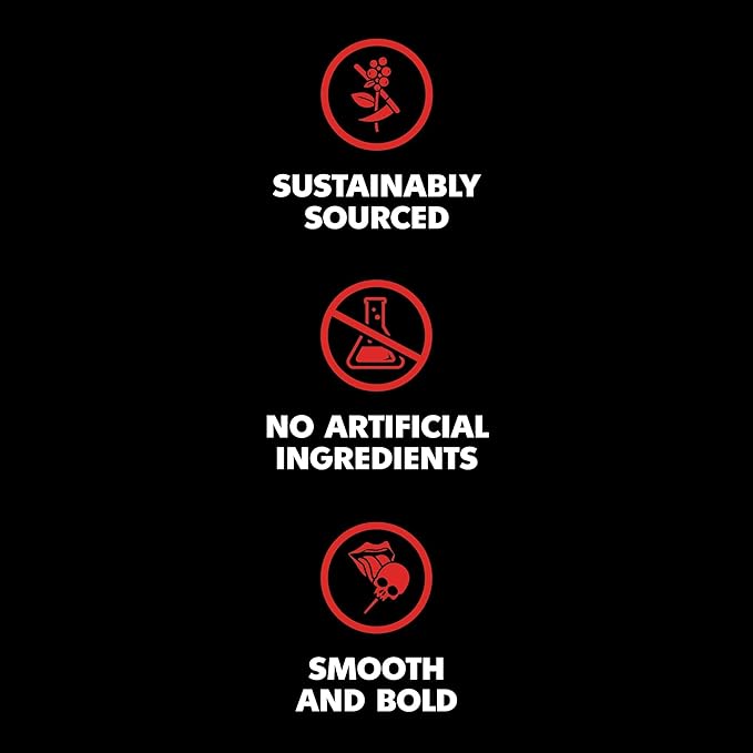 Death Wish Coffee, Valhalla Java Whole Bean Coffee, Fair Trade and USDA Certified Organic - 5 Lb Bag