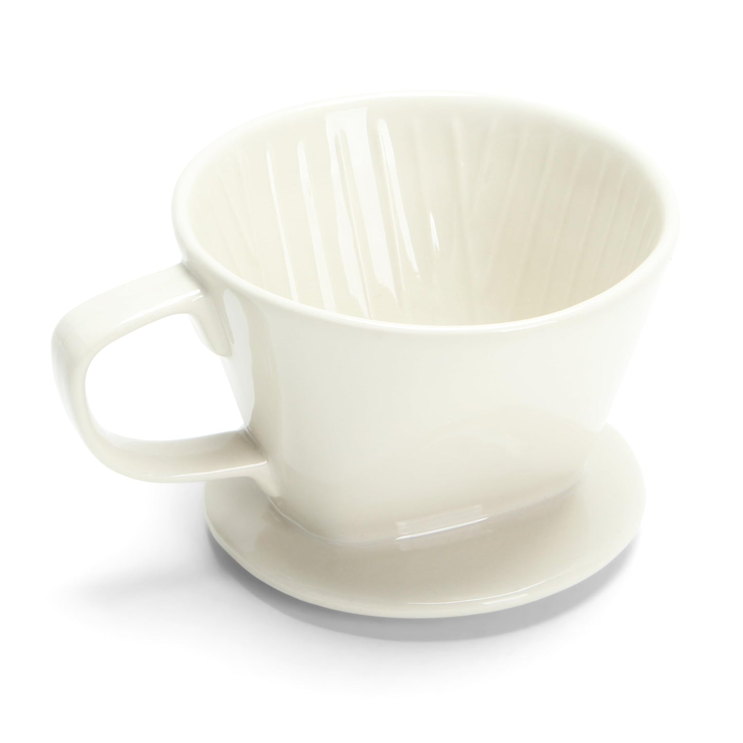 Ceramic Pour Over Coffee Dripper, Small Ceramic Pour Over, Off White