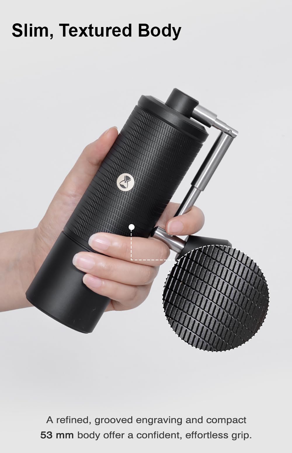 TIMEMORE C5 Pro Manual Coffee Grinder Capacity 30g with CNC Stainless Steel Conical Burr - Internal