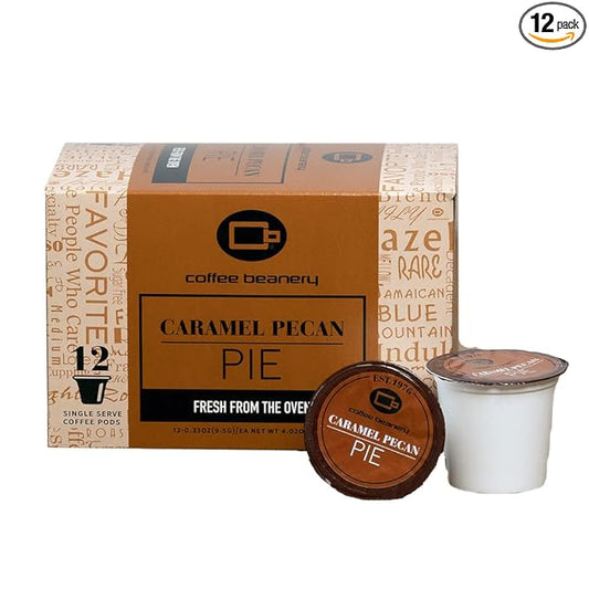 Caramel Pecan Pie Coffee Pods by Coffee Beanery | 12ct Medium Roast Arbica Coffee