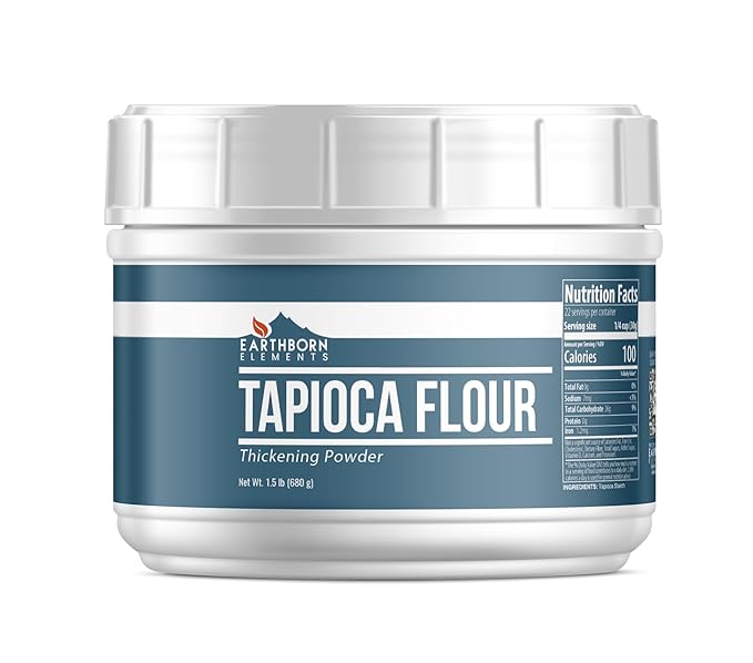 Earthborn Elements Tapioca Flour (1.5 lb), Gluten-Free Baking, Thickener for Sauces