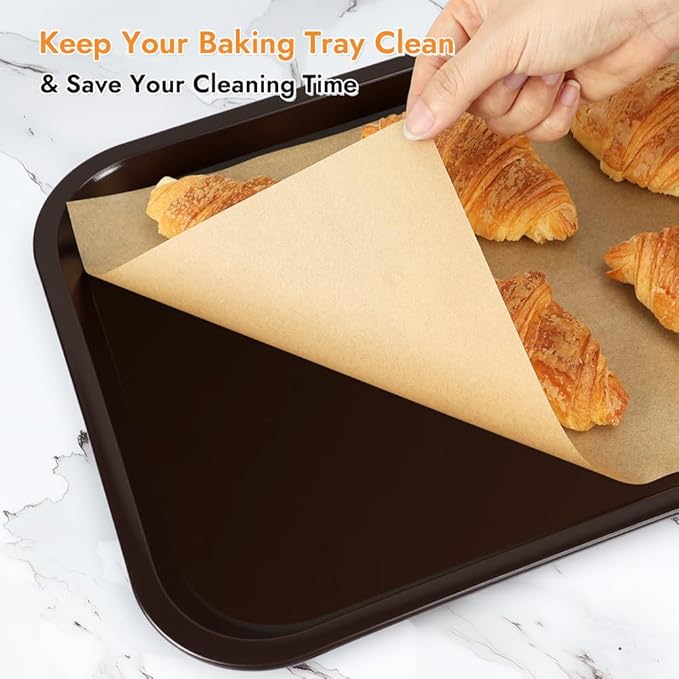 BYKITCHEN 9 x 13 Inch Parchment Paper Sheets, Non-Stick Precut Unbleached Baking Parchment Paper Liners for Oven, Air Fryer, Grilling, Cooking Bread Cake Cookie, Fits for Quarter Sheet Pan (120pcs)