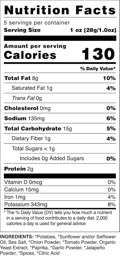 Christie's Chips Nacho Inferno - Super Natural Potato Chips with Spicy Nacho Cheese Flavor - Bold Heat and Cheesy Goodness - The Perfect Party Snack for Heat Seekers - 5 oz - 6 pack