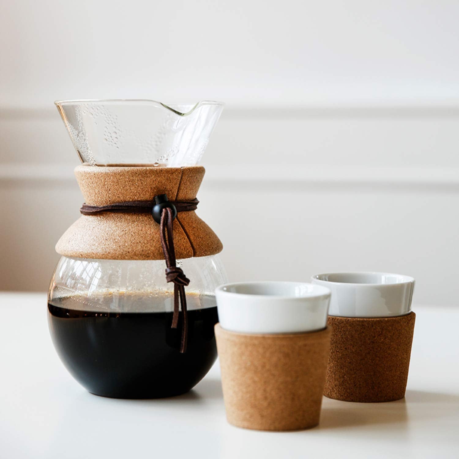 Bodum 17oz Pour Over Coffee Maker, High-Heat Borosilicate Glass with Reusable Stainless Steel