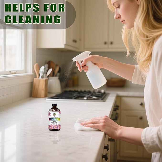 Lotus Essential Oil (4 oz/120 ml) ??Lotus Oils for Aromatherapy, diffusers, humidifiers, Home fragrances, DIY Skincare, soap Making, DIY Candle, Relaxation, Yoga, and Meditation