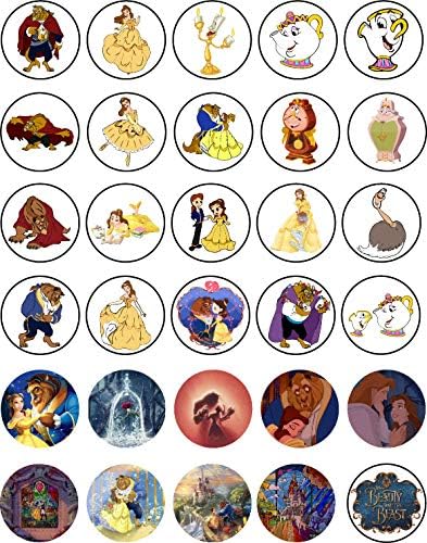30 x Edible Cupcake Toppers ??The Beast's Redemption Themed Collection of Edible Cake Decorations | Uncut Edible on Wafer Sheet