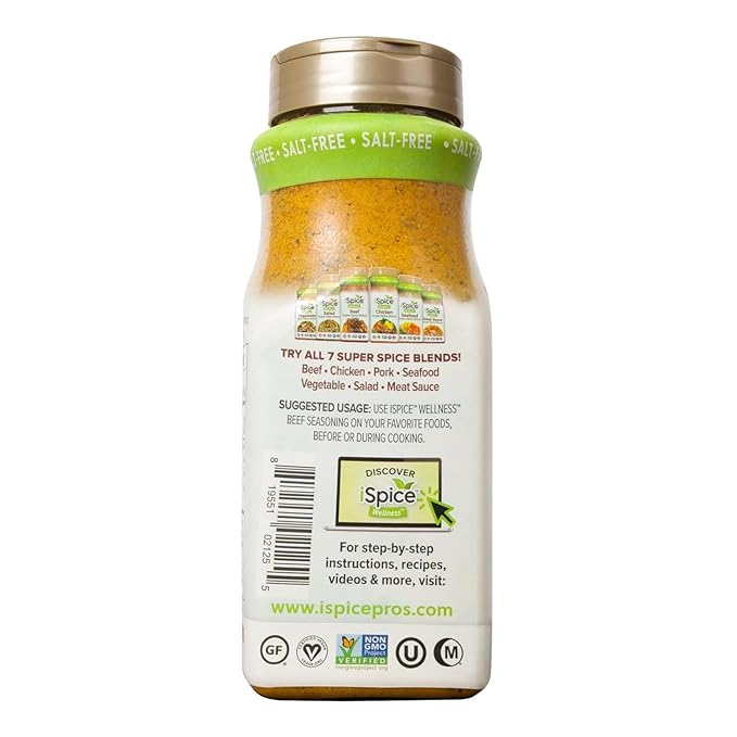 iSpice Blend| Beef Seasoning | 18.27 oz | Mixed Spice & Seasoning | Bulk Size | Halal | Kosher