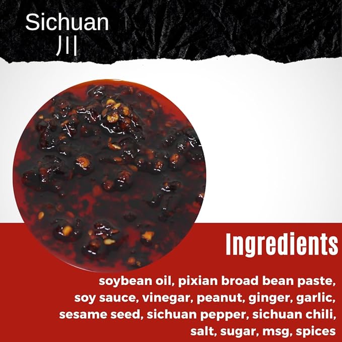 NPG Sichuan Chili Crisp Oil 7 oz, Chili Crunch Sauce with Medium Hot for Noodle, Rice, Egg, Dumpling, Premium Spicy Condiment