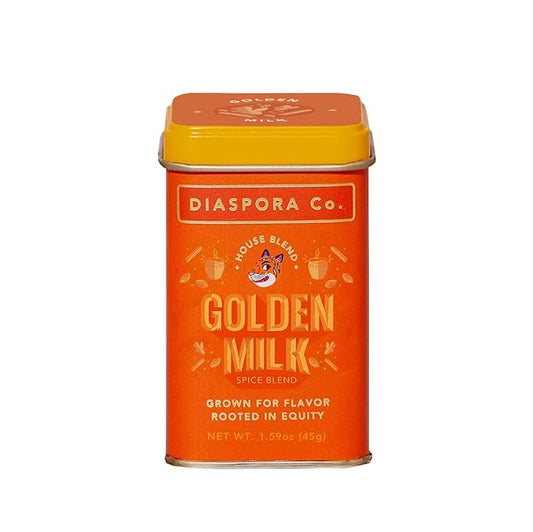 Diaspora Co. Golden Milk Spice Blend | For Lattes & Baking | Made with Fresh, Single-Origin Spices | 45g Everyday Tin