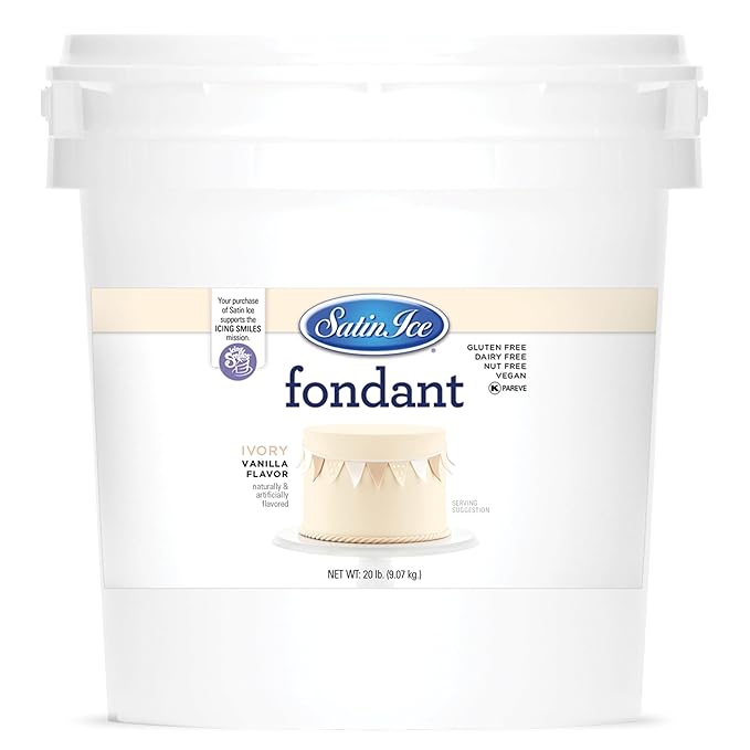 Satin Ice Fondant for Cake Decorating, Ivory (20 Pound)