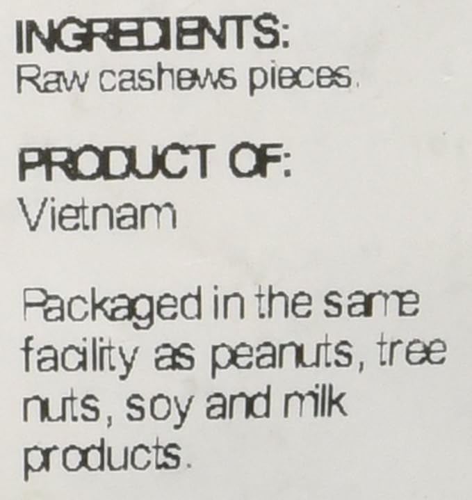 Sincerely Nuts - Raw Cashews Pieces Unsalted | Healthy Snack, Source of Protein | Keto and Paleo Friendly Gourmet Quality Vegan | Organic Cashew Nuts Bulk,3 (LB) Bag