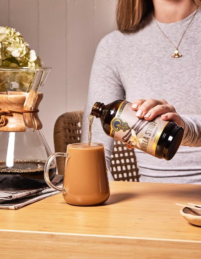 Portland Syrups - Caffeinated Simple Syrup - Premium Beverage Concentrate for a Boost of Clean Energy - Add to Soda, Cocktails, Tea, Coffee Drinks, and More - 12 oz with 24 Servings (Pack of 2)