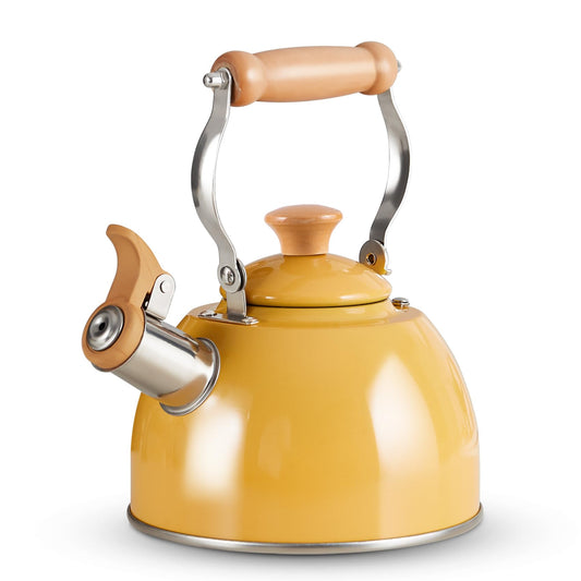ROCKURWOK Tea Kettle, Tea Pot with Cool Touch Ergonomic Handle, Teapot Food Grade Stainless Steel