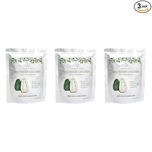 Soursop (Guanabana) Fruit 100% Natural And Real - No Added Sugar, No Preservatives - 8,82 Oz (Soursop Pack of 3)