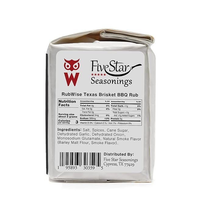 RubWise Texas Style BBQ Brisket Rub (1lb) | Barbecue Rubs & Spices for Smoking and Grilling | Beef Seasoning Dry Mix Grill Blend | Smoky & Savory Flavor | Great on Steaks, Ribs & Burgers