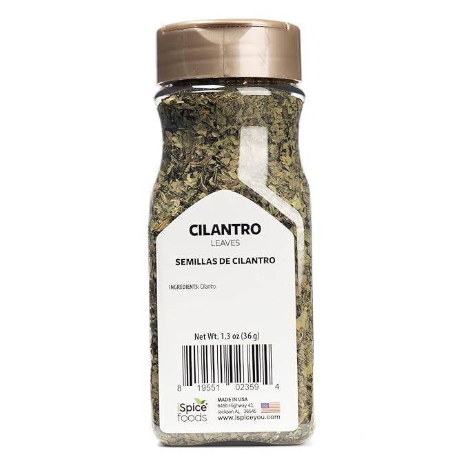 iSpice PREMIUM FULL-FLAVORED CILANTRO LEAVES (Coriander Leaves)| Pure and Fresh, Aromatic |Essential Kitchen Herbs |1.3 oz (36g)