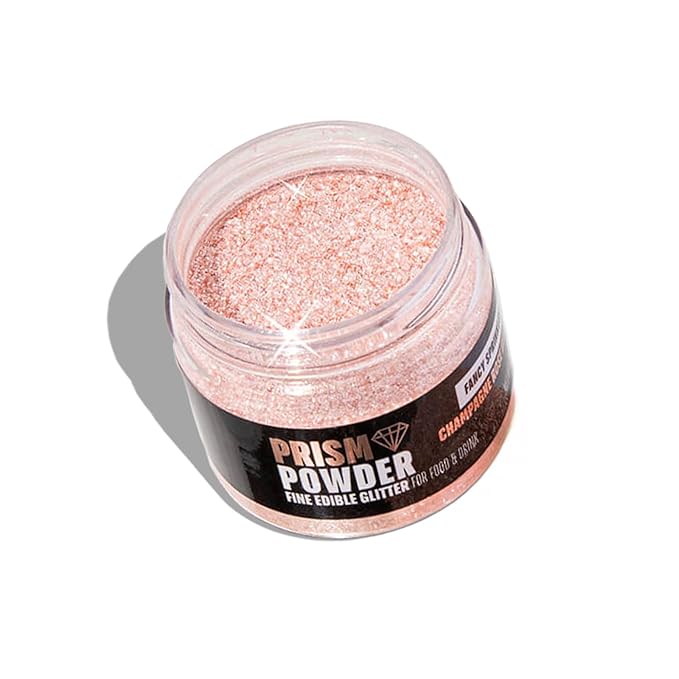Fancy Sprinkles Champagne Rose Gold Bulk Premium Edible Glitter, 100% Edible Glitter for Sparkling Food & Drinks No Taste or Texture (25gm)