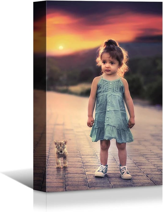 Personalized Custom Canvas Prints, Photo on Canvas Transform Your Photos into Stunning Framed Wall Art-Digitally Printed Photo to Canvas - Ideal for Home Decor, Gifts (32L?쐘48W" 80x120cm)