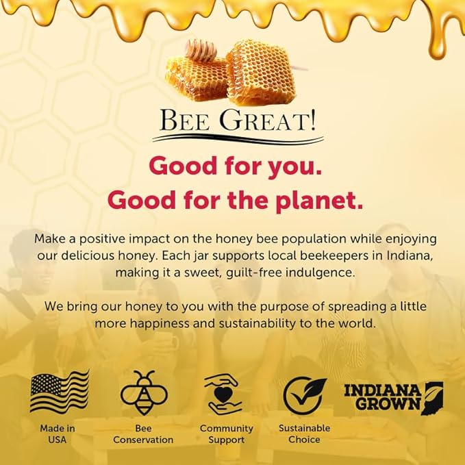 Bee Great Wasabi Hot Honey – Bold Sweet Heat with Wasabi Kick – Great with Sushi, Seafood & Salads (8 oz)