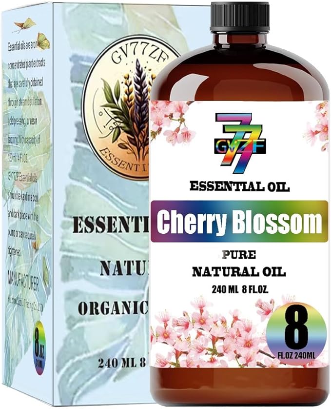 Cherry Blossom Essential Oil (8 oz / 240 ml) ??Cherry Blossom Oils for diffusers, humidifiers, Home Baths, Cleaning Products, Yoga, DIY Soaps and DIY Scented Candles