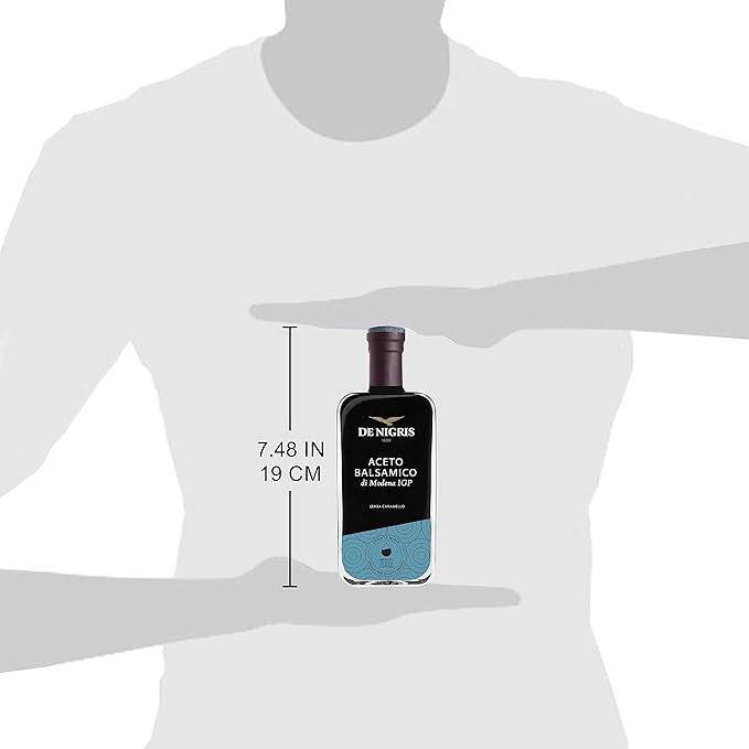 De Nigris Balsamic Vinegar Of Modena Excellence Line - Silver Eagle (45% Grape Must) 8,5 Oz (250ml) | Balsamic Vinegar From Modena Italy, Strong And Velvety Taste, Aged