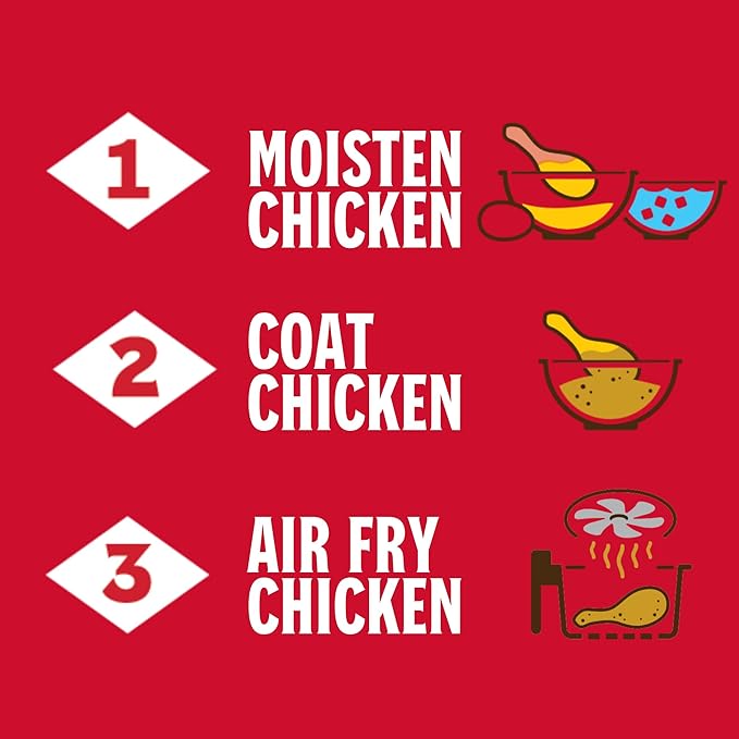 Louisiana Fish Fry, Air Fryer Chicken Coating Mix, 5 oz (Pack of 6) Each Box Coats 2 lbs of Chicken - Easy to Cook Air Fried Chicken - Crispy Texture, Delicious Flavor