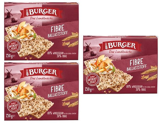Burger Crispbread, 8.8 oz, No Yeast (pack of 3, Fiber)