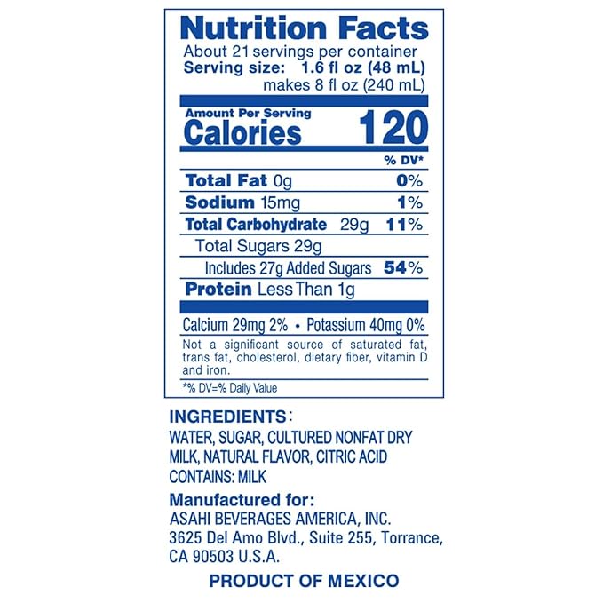 CALPICO Concentrate ??Smooth & Refreshing Japanese Citrus Drink, Sweet and Tangy, No Artificial Color or Preservative, Non-Carbonated, Lactic Acid Drink, 33.8 Fl oz (Pack of 1)