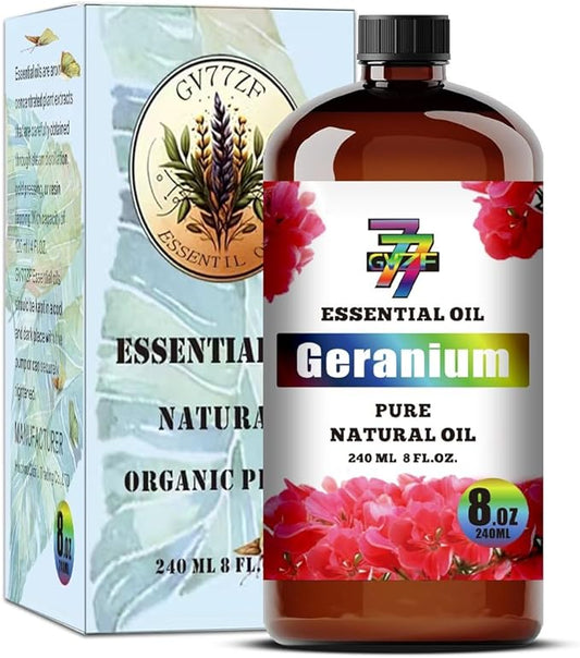 Geranium Essential Oil (8 oz / 240 ml) ??Geranium Oils for diffusers, humidifiers, Home Baths, Cleaning Products, Yoga, DIY Soaps and DIY Scented Candles